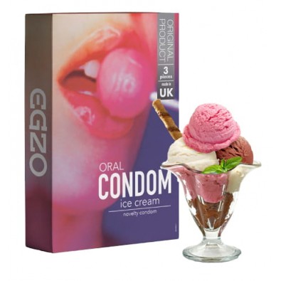 Prezerwatywy do seksu oralnego - lody waniliowe 3 szt. 10154