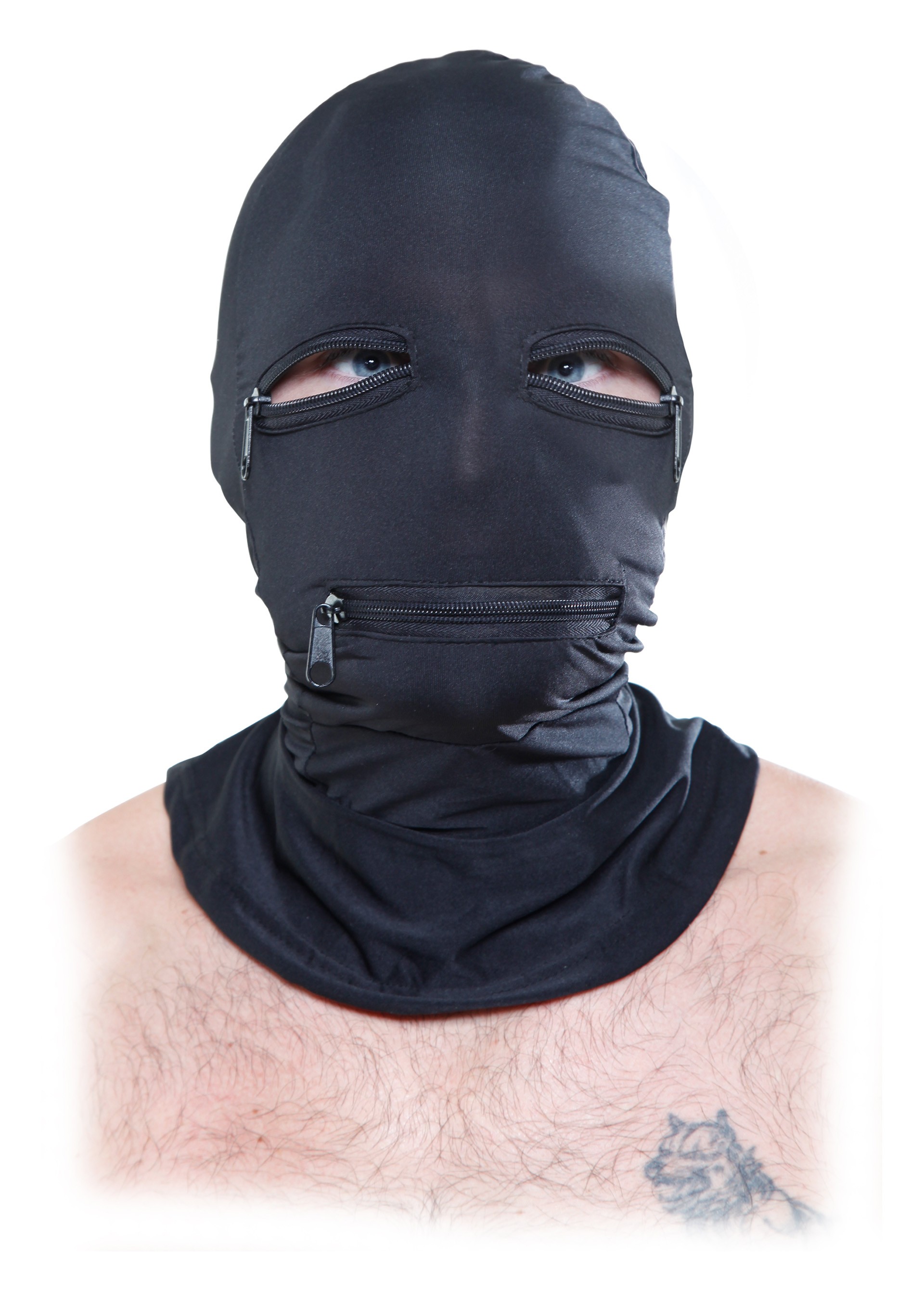 Maska z zamkami błyskawicznymi BDSM