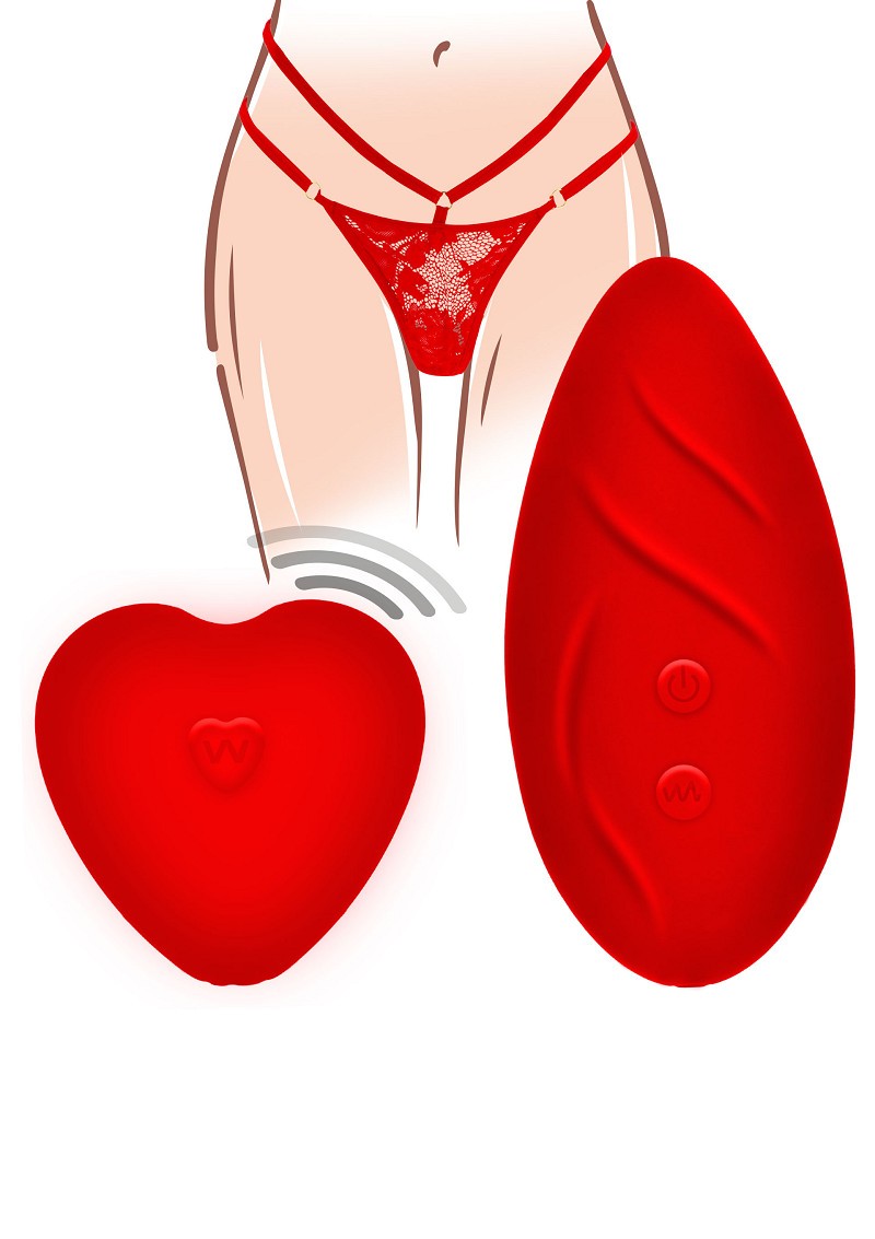 Czerwone majtki z masażerem na pilota