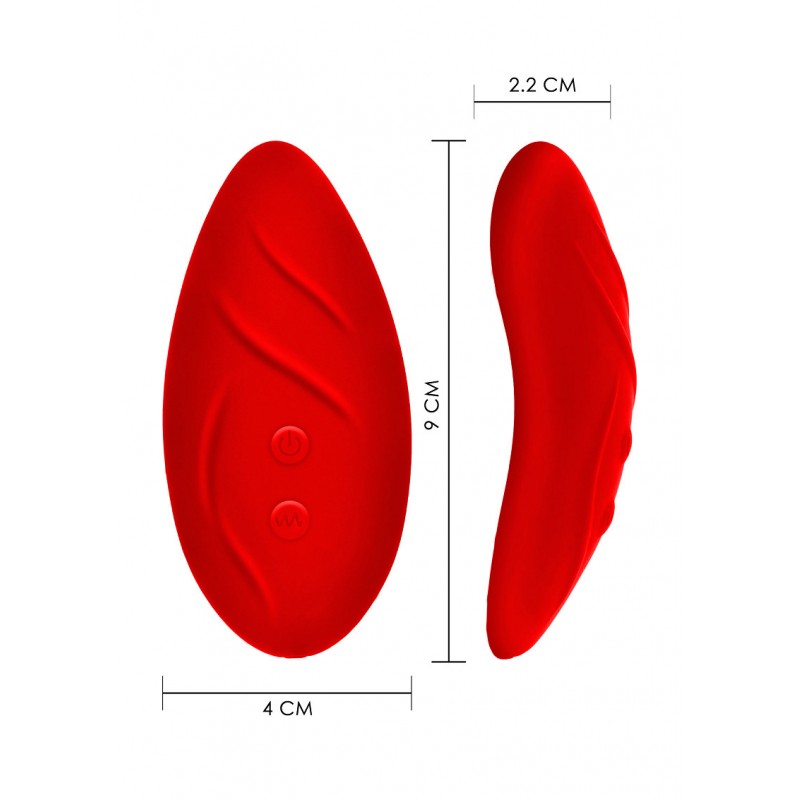 Czerwone majtki z masażerem na pilota 11672
