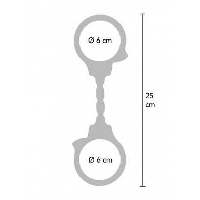 Silikonowe czarne kajdanki 11767