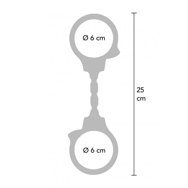 Silikonowe czarne kajdanki 11767