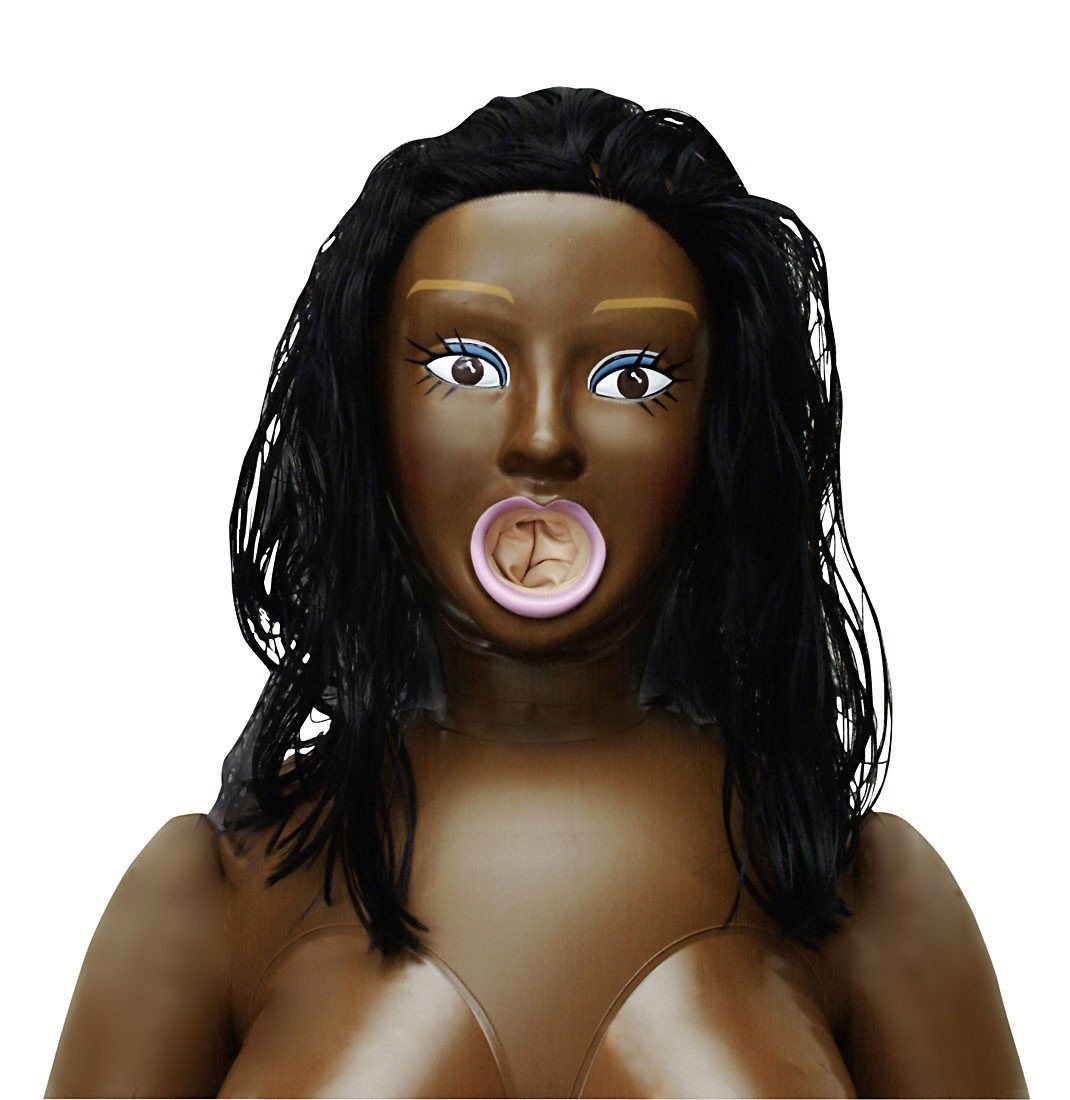 Dmuchana lalka  Murzynka z twarzą 3D