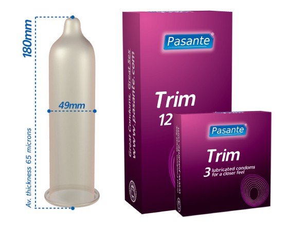Prezerwatywy zwężone Pasante (1 op./3 szt) Trim