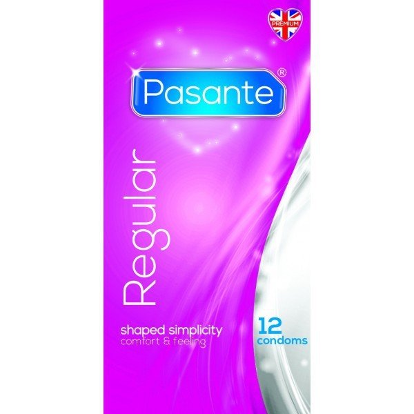 Anatomiczne prezerwatywy Pasante 12 sztuk Regular
