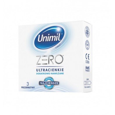 Bardzo cienkie prezerwatywy Unimil Zero