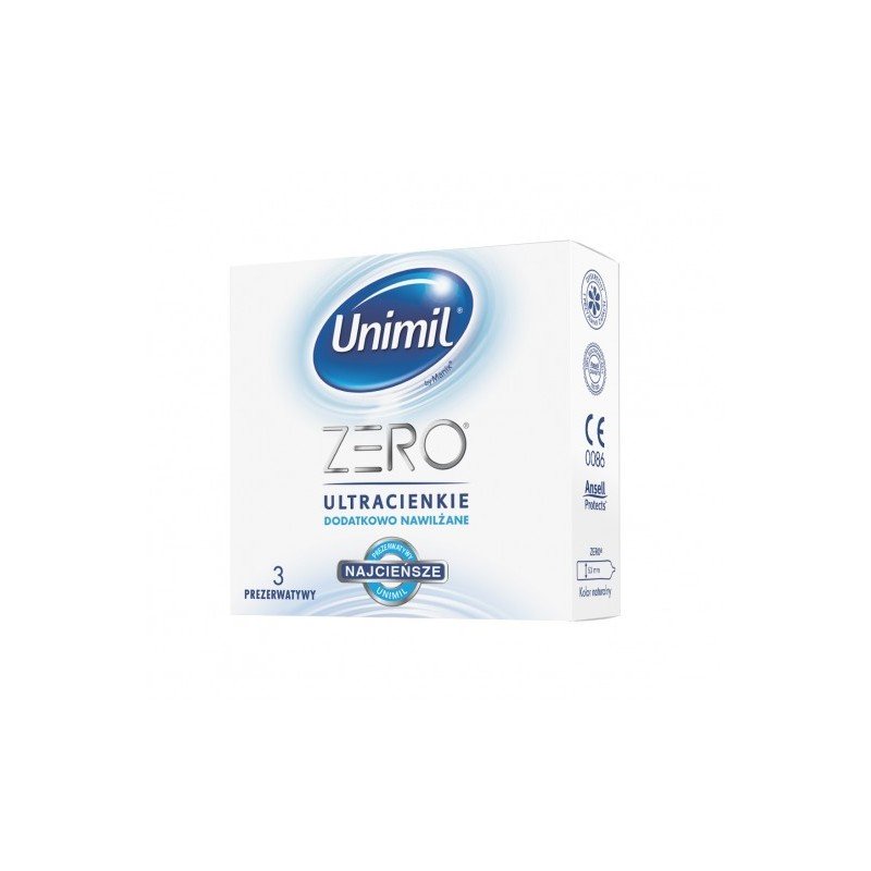 Bardzo cienkie prezerwatywy Unimil Zero