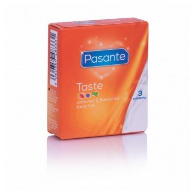 Wielosmakowe prezerwatywy Pasante 3 sztuki