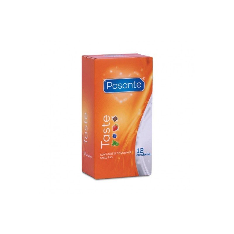 Wielosmakowe prezerwatywy Pasante 12 sztuk