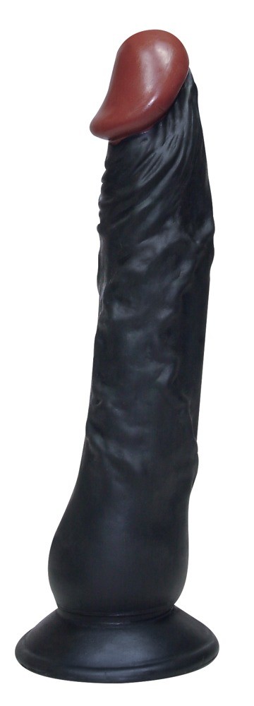 Czarne dildo z przyssawką 23 cm
